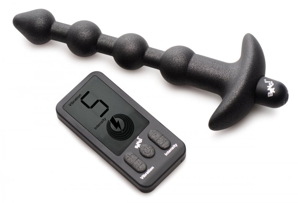 25X Vibrating Silicone Anal Beads with Remote Control 25X Vibrating Silicone Anal Beads with Remote Control