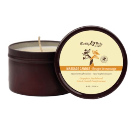 Earthly Body At Night Candle Aphrodisiac Grapefruit Sandalwood 6OZ