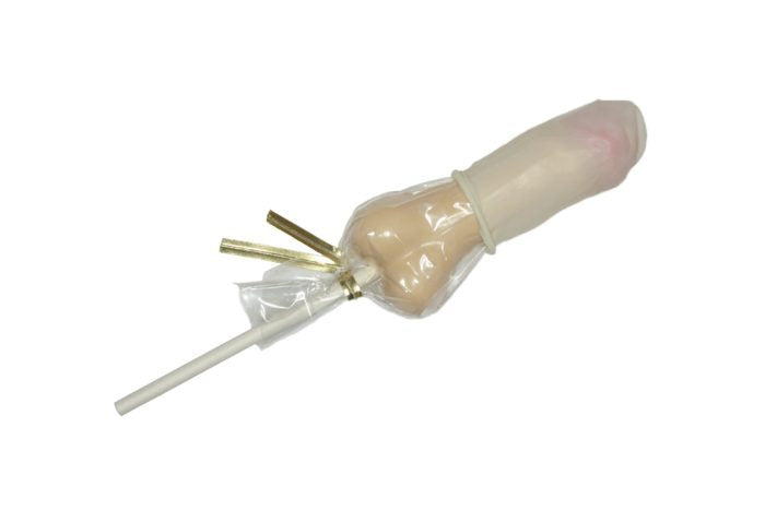 Small Penis W/Condom Butterscotch (Net)