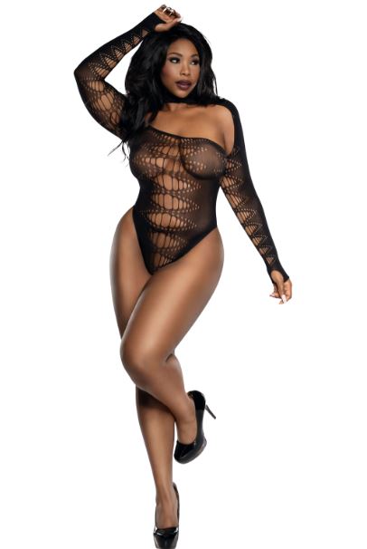 Long Slv Bodysuit Blk X/