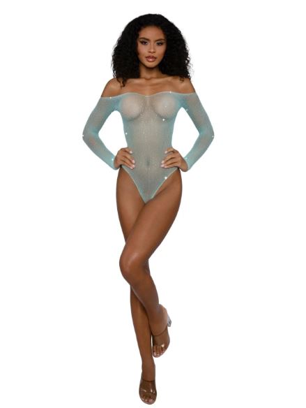Dreamgirl Rhinestone Off Shoulder Bodyst Agate