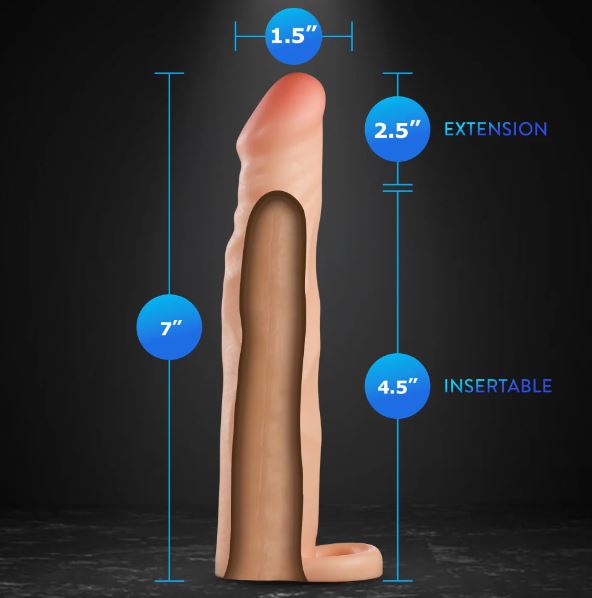 Performance Plus 2.5IN Silicone Penis Xtender Beige