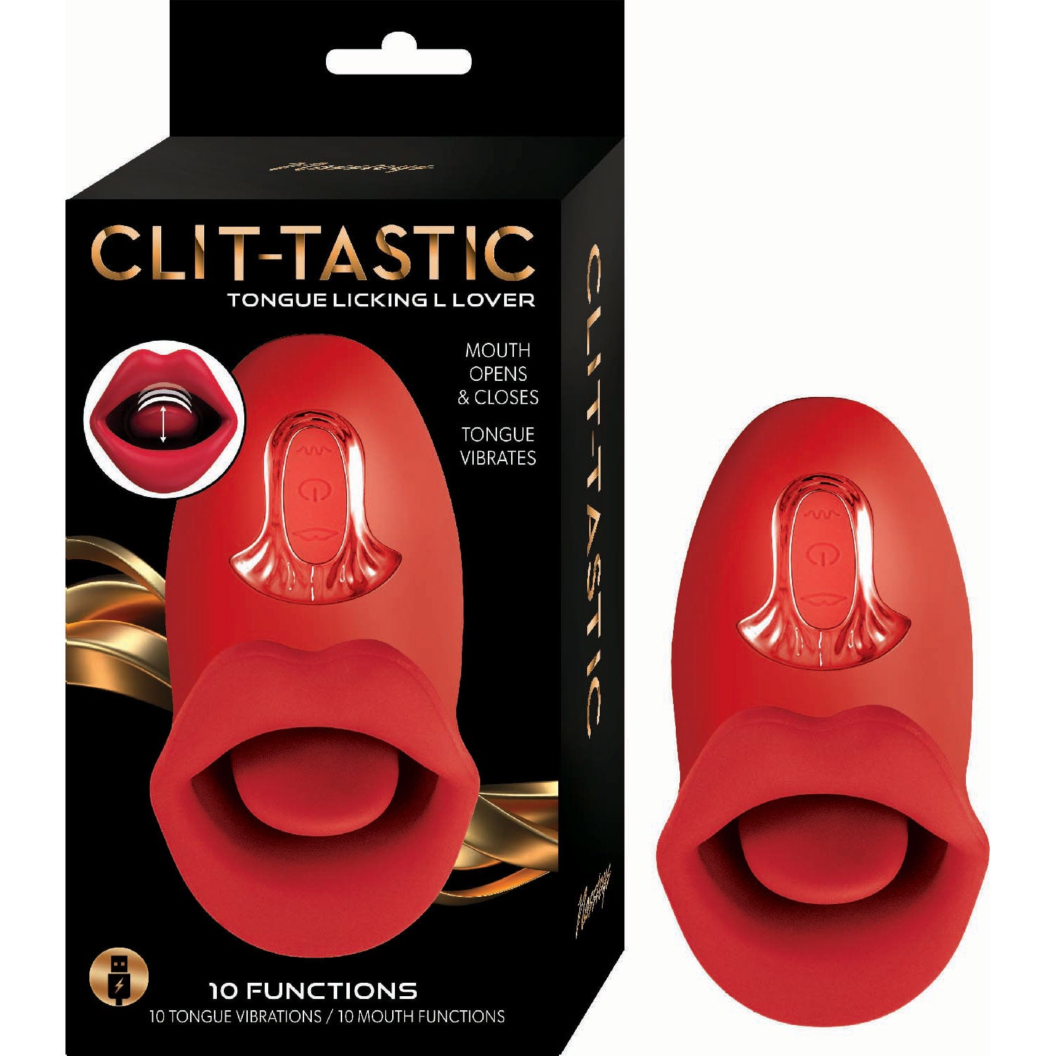 Clit Tastic Tongue Licking Lover-Red