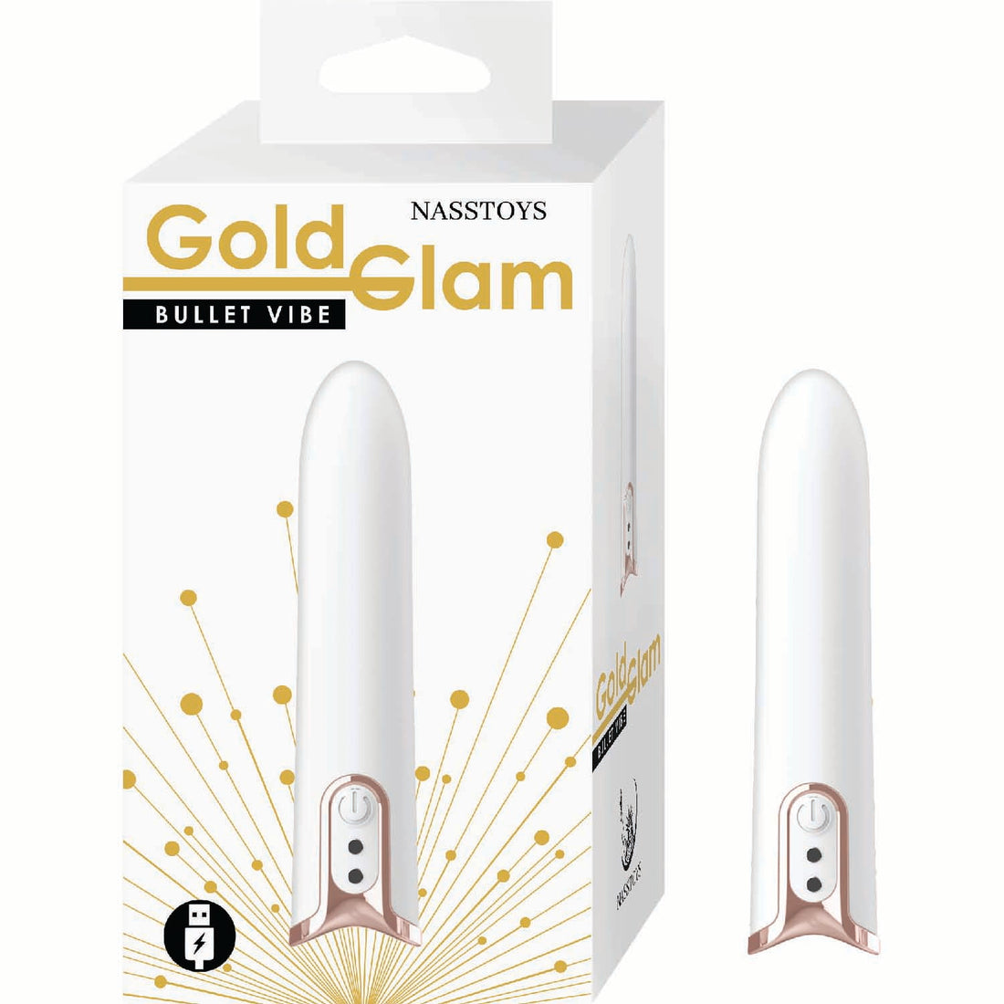 Gold Glam Bullet Vibe White