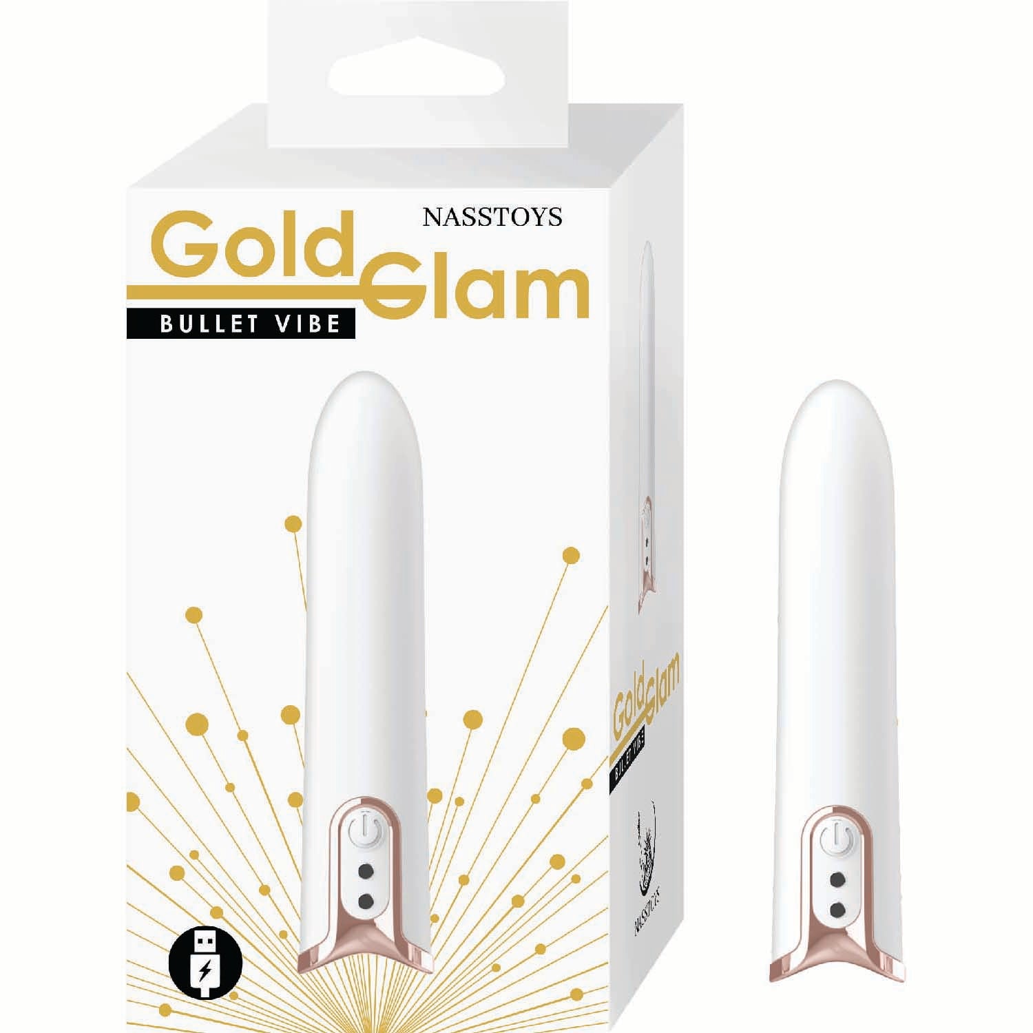 Gold Glam Bullet Vibe White