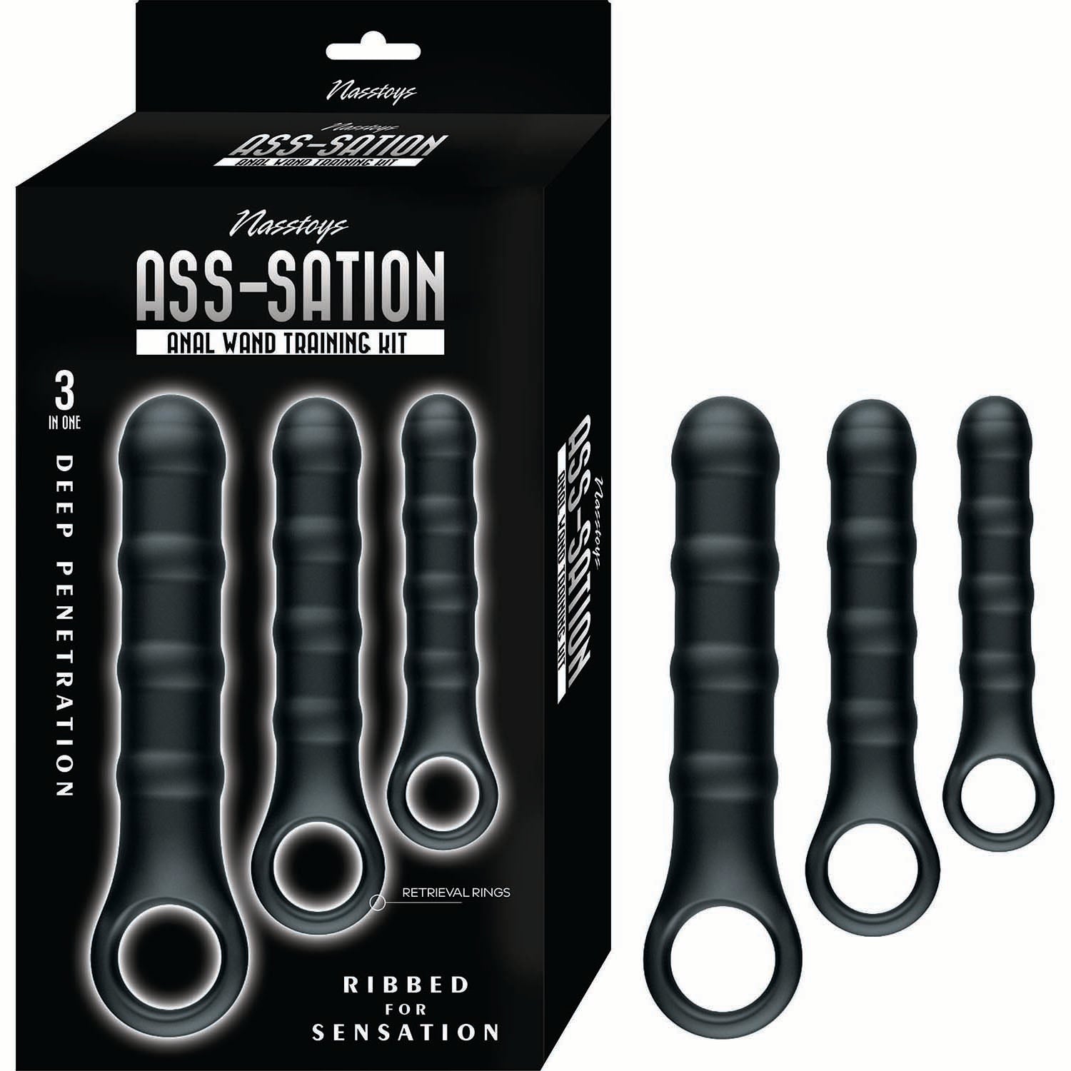 Ass-Nation Anal Wand Training Kit Black