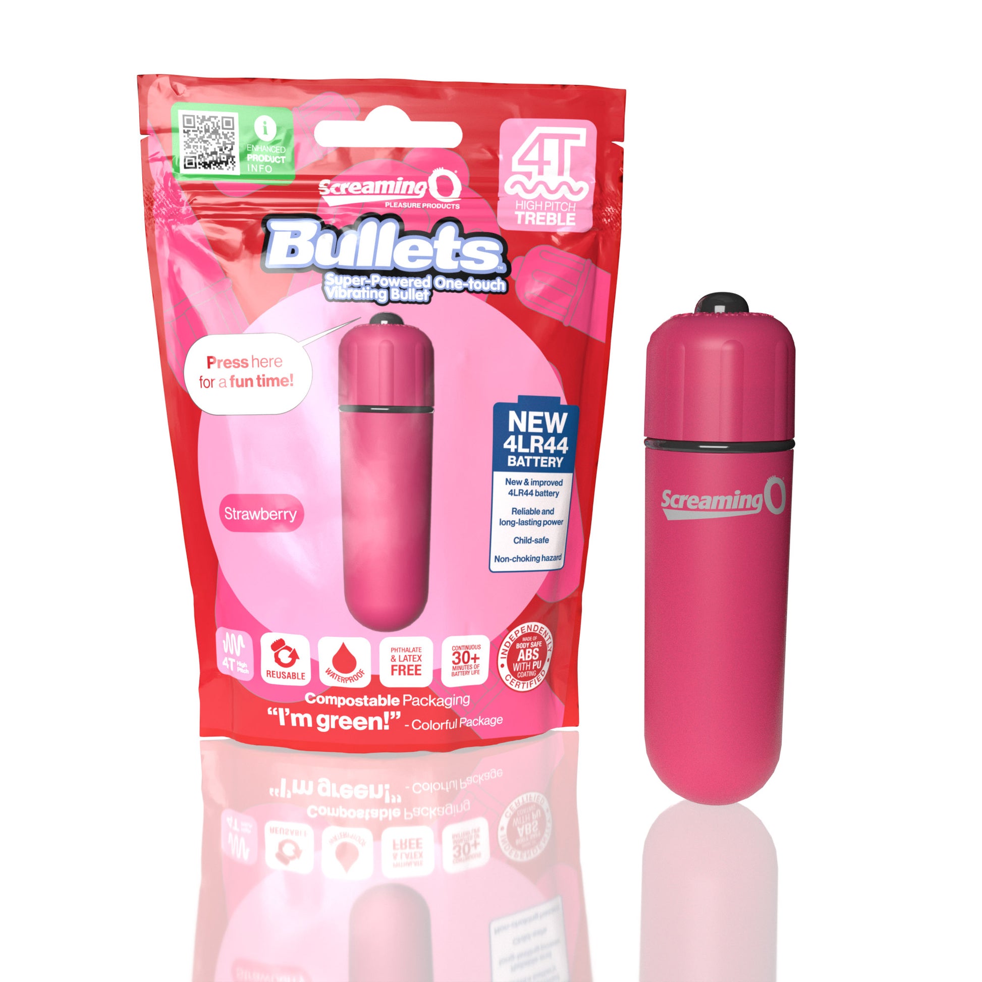 Screaming O 4T Bullet Strawberry (Treble)