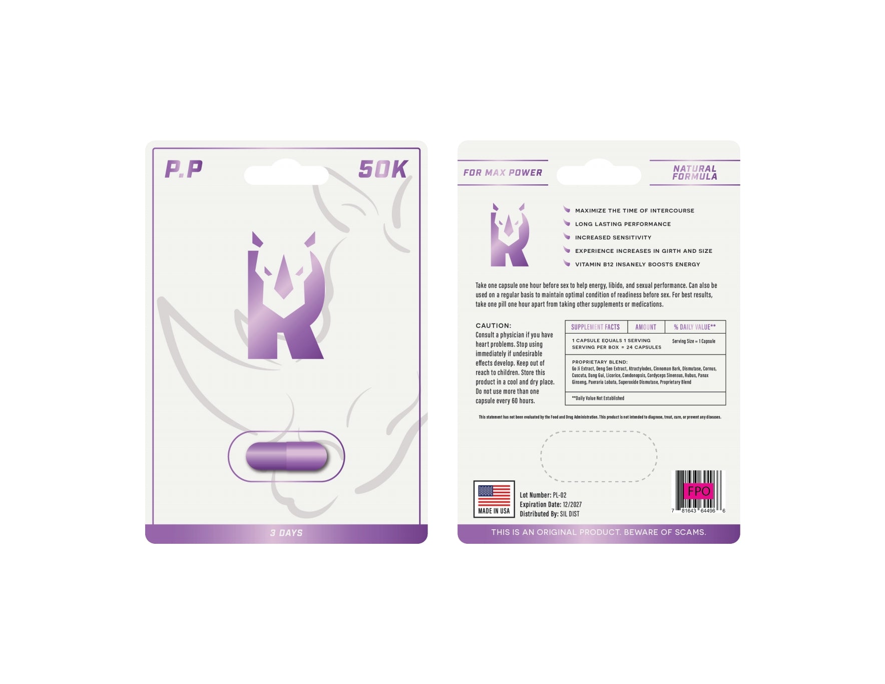 50K Pure Purple 1 Pc (Net)