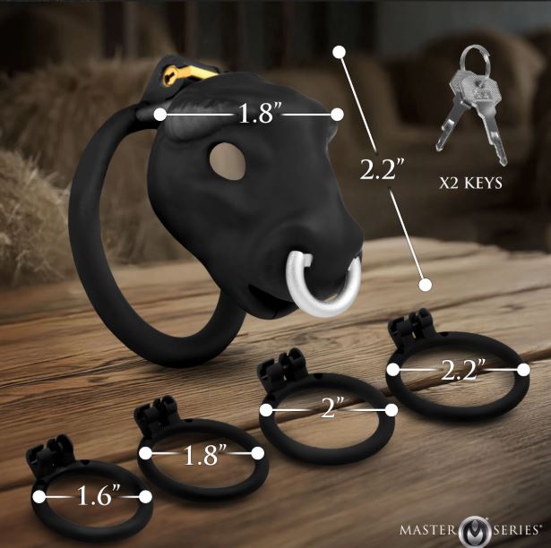 Master Series Bull Chastity Cage Black