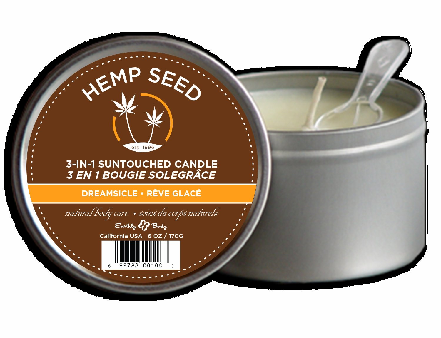 Hemp Seed 3-In-1 Candle Dream Sicle 6 oz