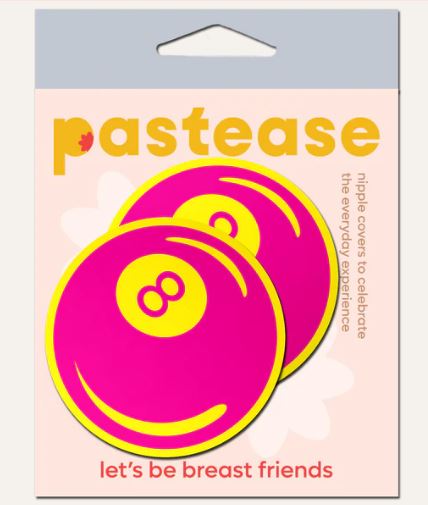 Pastease Neon Pink & Yellow 8 Ball Petal Breast Pasties