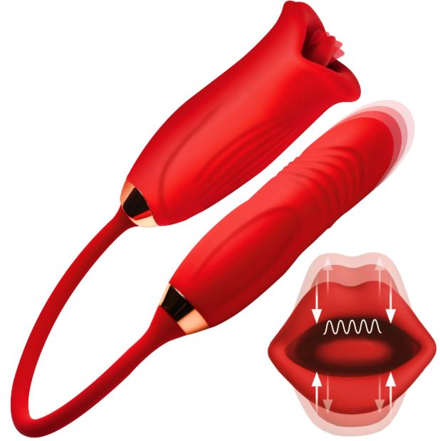 Lg Magic Kiss Clit Stim W/ Thrusting Vibe