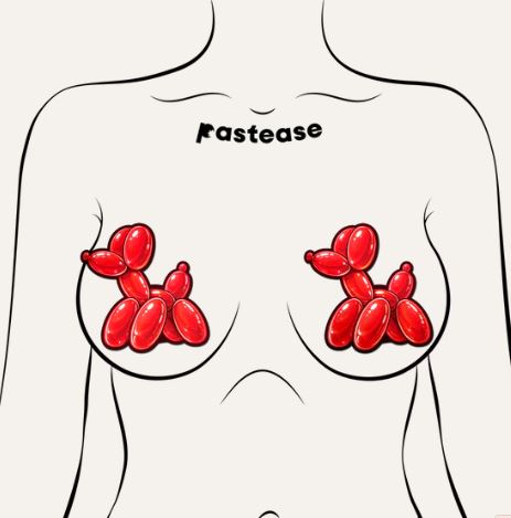 Red Ballon Animal Breast Pasties