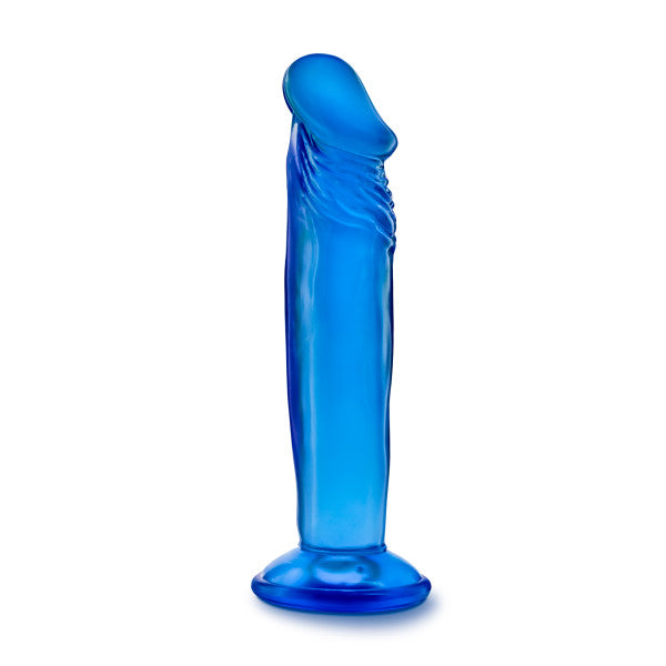 B YOURS SWEET N SMALL 6 in DILDO with SUCTION CUP BLUE