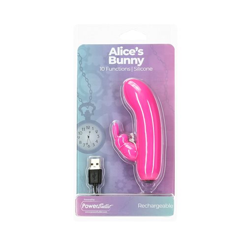 Power Bullet Alices Bunny 4In 10 Function Bullet Pink