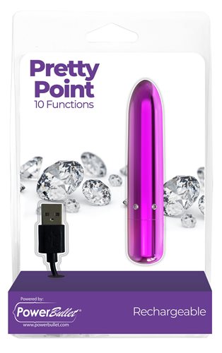 Power Bullet Pretty Point 4In 10 Function Bullet Purple