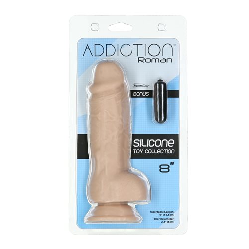Addiction 100% Roman 8In Silicone Beige
