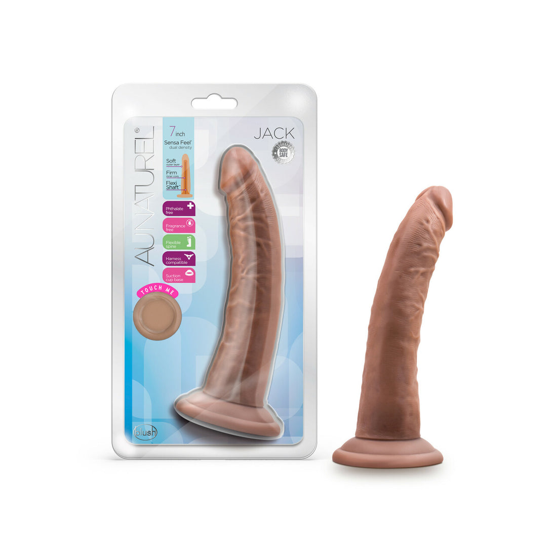 AU NATUREL JACK 7 in DILDO MOCHA