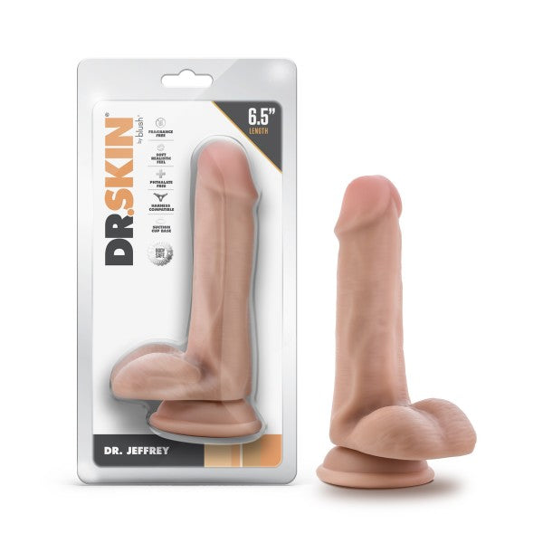 Dr. Skin Dr. Jeffrey 6.5IN Dildo with Balls Beige