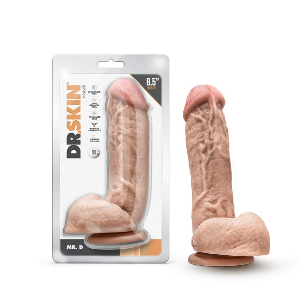Dr. Skin Dr. D 8.5 In Dildo with Balls Beige