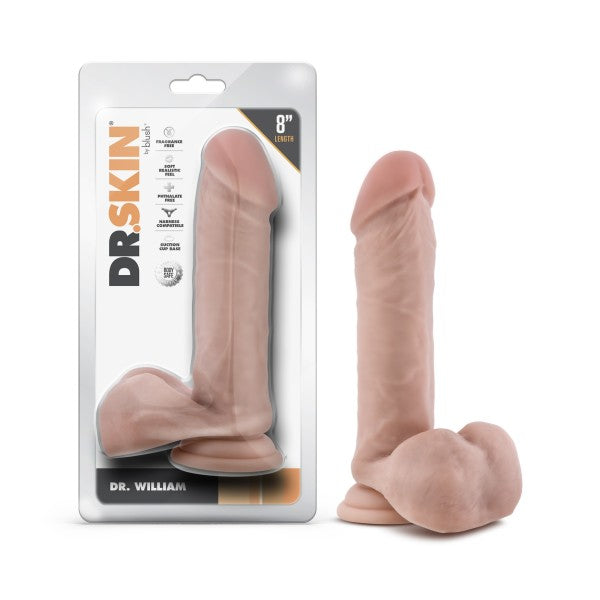 Dr. Skin Dr. William 8 in Dildo with Balls Beige