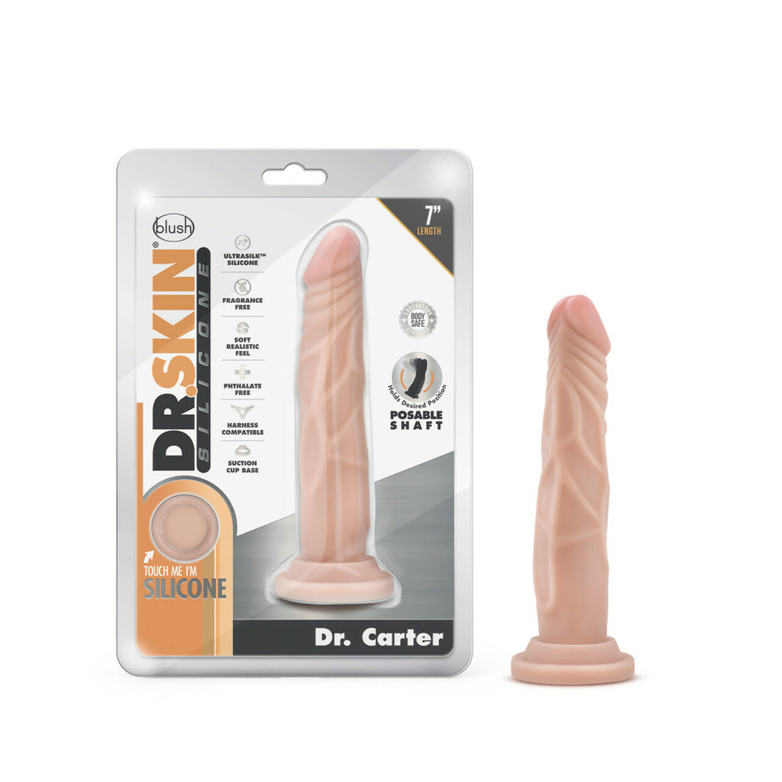 DR SKIN SILICONE DR CARTER 7 IN VANILLA