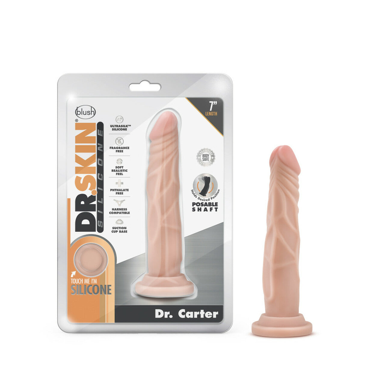 DR SKIN SILICONE DR CARTER 7 IN VANILLA