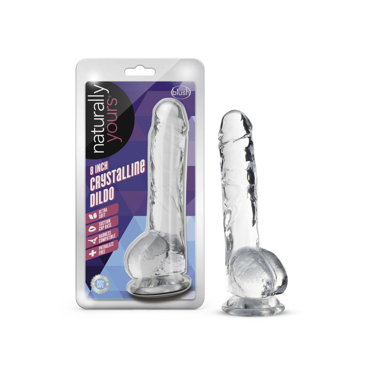 Naturally Yours 8In Diamond Crystalline Dildo