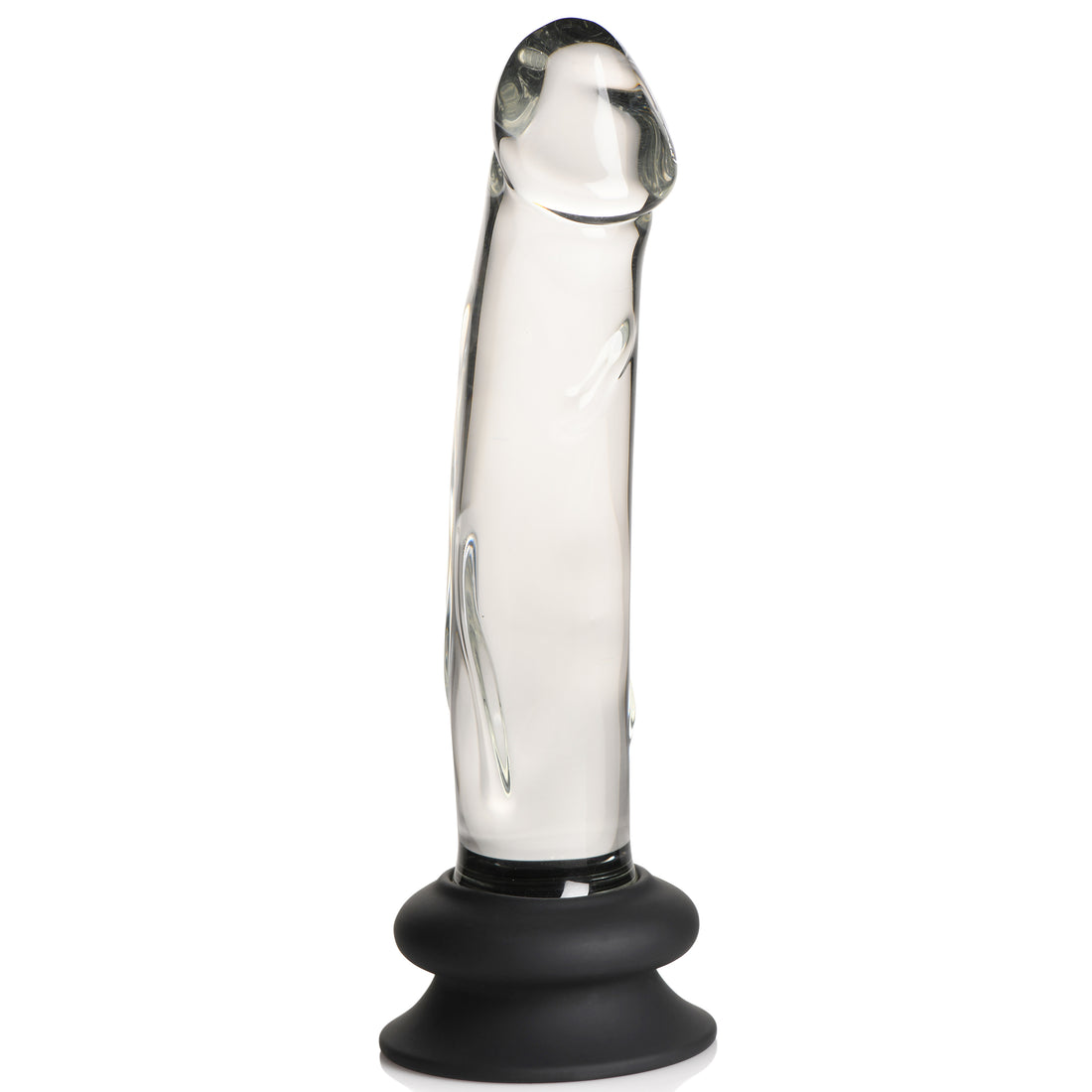 Pleasure Crystals 7.6 In Glass Dildo with Silicone Base