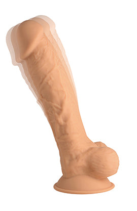 Fleshstixxx 8In Vibrating Dildo W/ Balls Medium