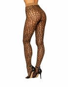Sheer Leopard Pantyhose One Size