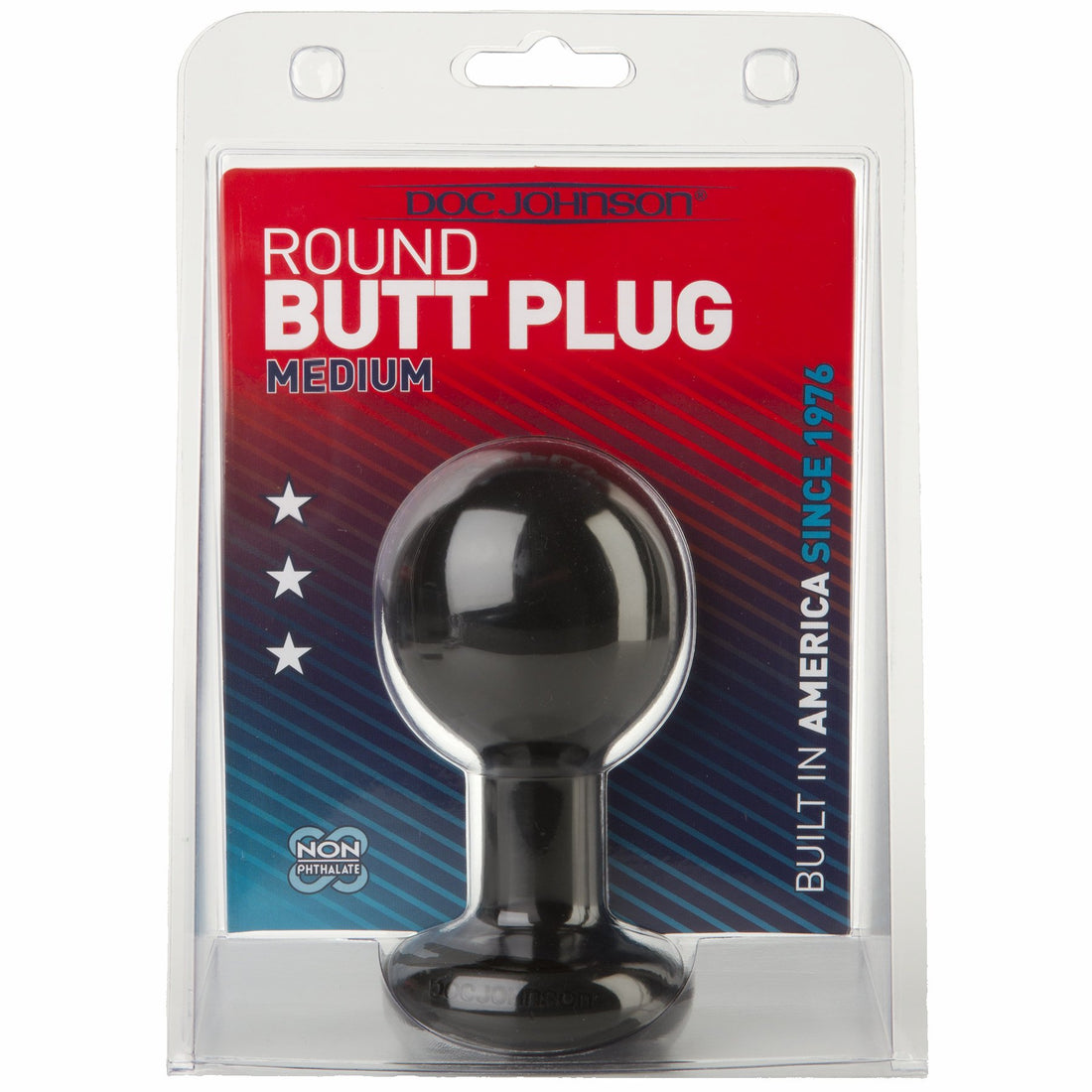 ROUND BUTT PLUG MEDIUM BLACK