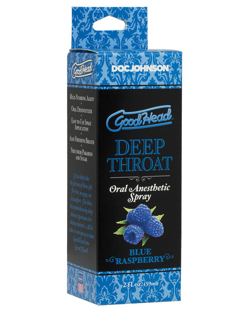 Goodhead Deep Throat Spray Blue Raspberry 2 Fl oz