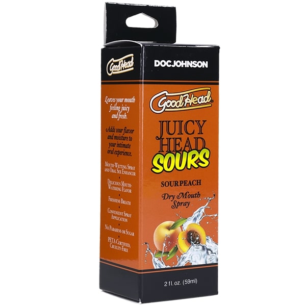 GOODHEAD JUICY HEAD SOURS MOUTH SPRAY PEACH 2 OZ