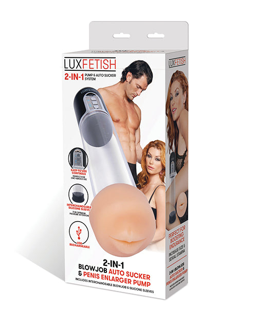 Lux Fetish 2-In-1 Blowjob Auto Sucker & Penis Enlarger Pump