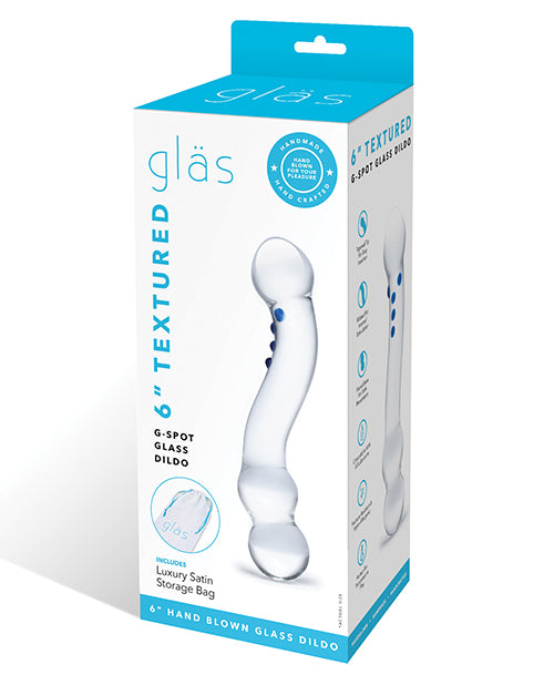 Glas 6 Curved G-Spot Glass Dildo "