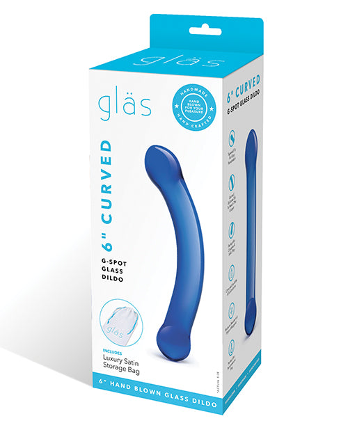 Glas 6 Curved Glass G-Spot Dildo "