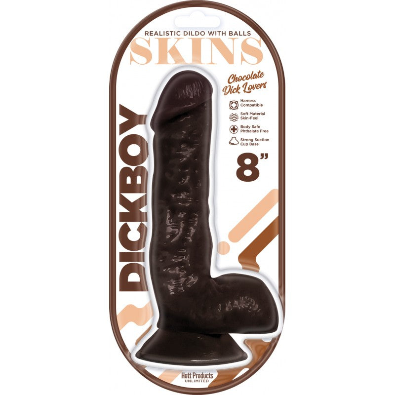 Dickboy Skins Chocolate Lovers 8In Dildo