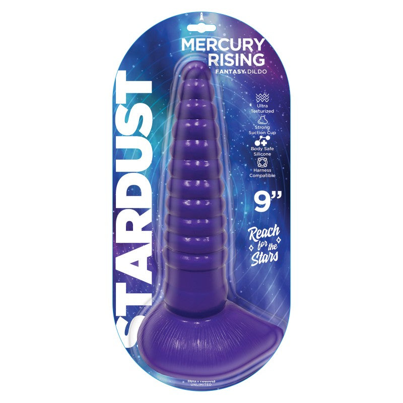 Stardust Mercury Rising Silicone Dildo 9In Purple