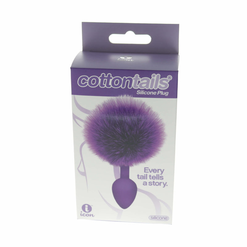 The 9'S Cottontails Silicone Bunny Tail Butt Plug Purple