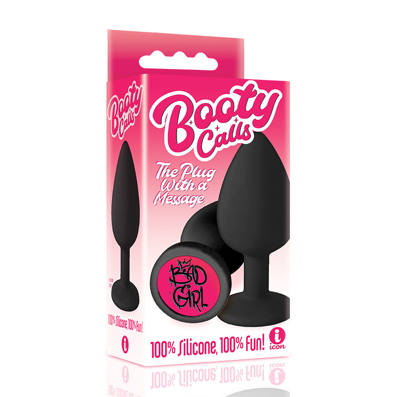 The 9'S Booty Call Silicone Butt Plug Black Bad Girl