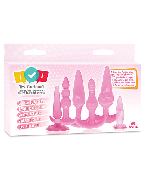 Try-Curious Anal Plug Kit Pink