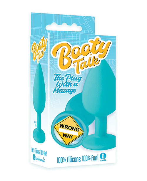 The 9'S Booty Talk Wrong Way Silicone Butt Plug