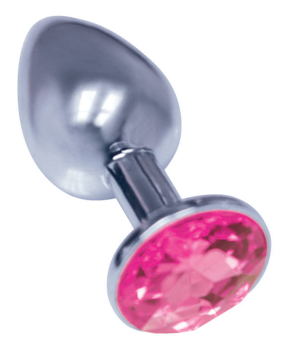9'S Silver Starter Bejeweled Stainless Steel Plug