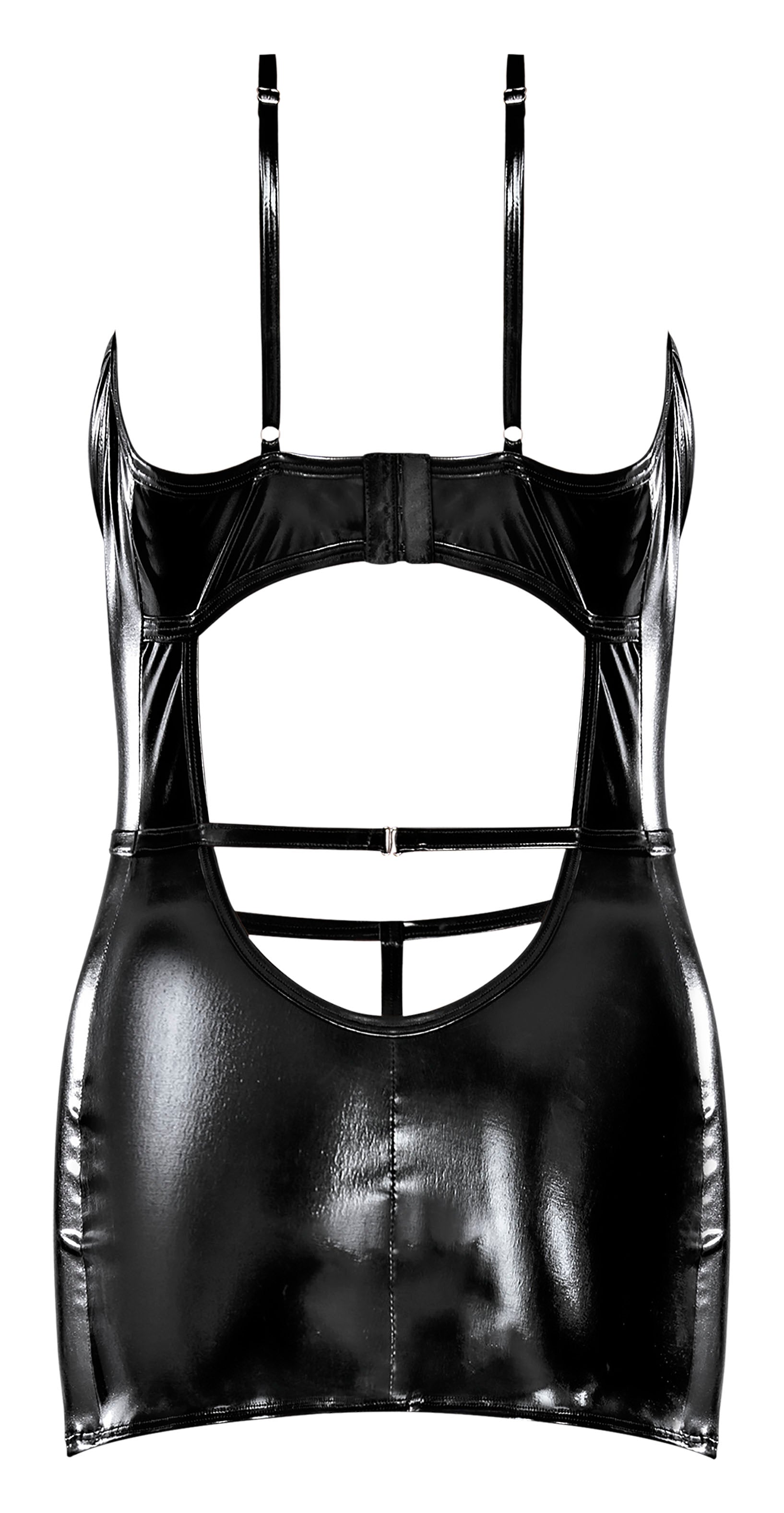 Liquid Onyx Cut Out Mini Dress & G-set Black L/xl