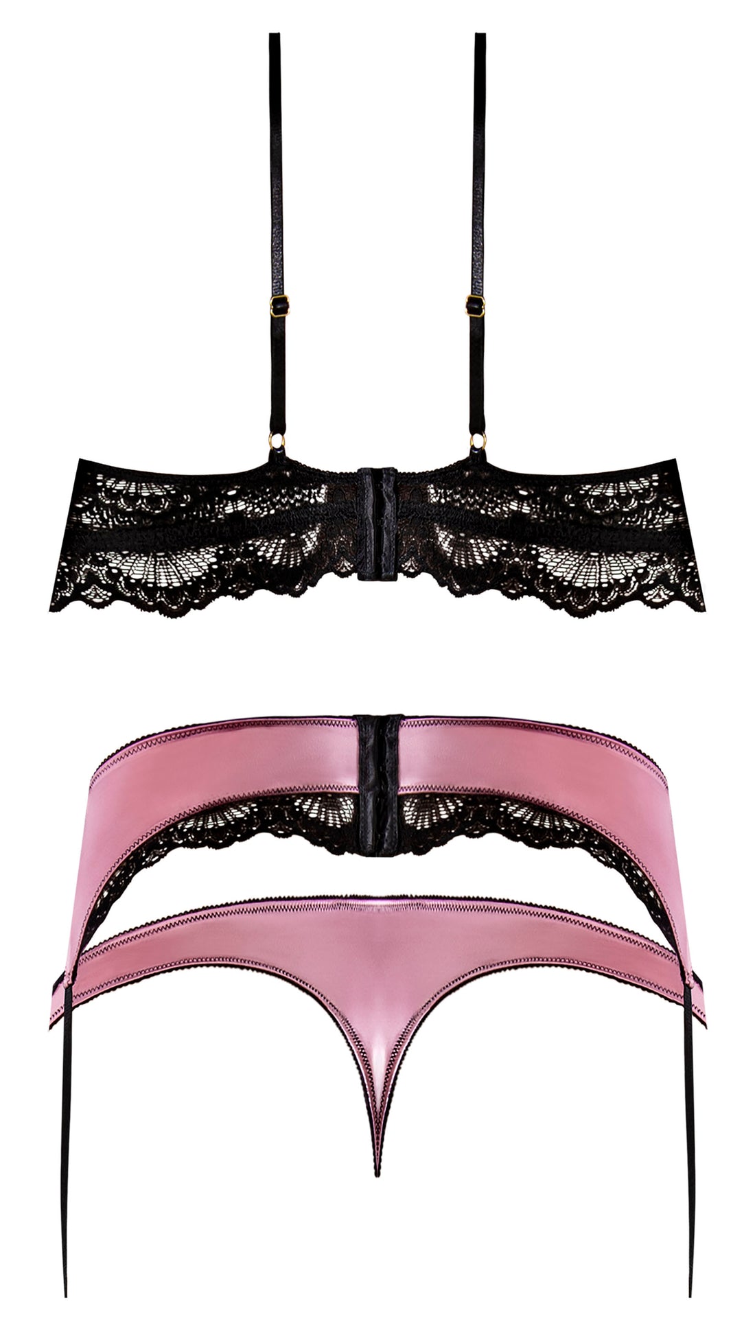 Sensual Desires Bra Cincher & Thong Mauve L/XL