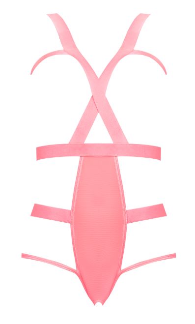 FOREVER MESH CUPLESS STRAP TEDDY CORAL 2XL