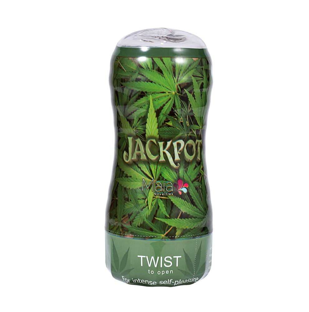 Jackpot Cannabis Crystal Clear Stroker 6PC Display