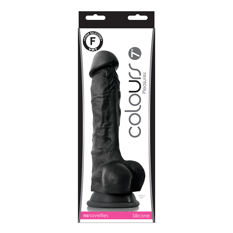 Colours Pleasures 7In Dildo Black