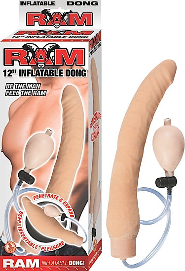 Ram 12In Inflatable Dong Flesh